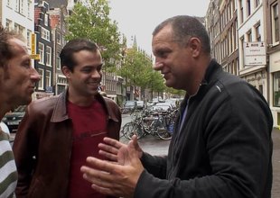 In Amsterdam's red light district this guy gets to fuck a hooker