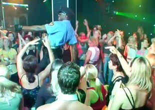 Amateur babes get hardcore fucking at a wild club party in a reality discharge